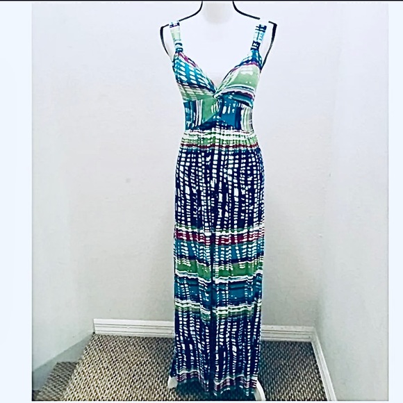 ❌SOLD❌ New Directions Petite Multi Colored Maxi Dress - Picture 2 of 11